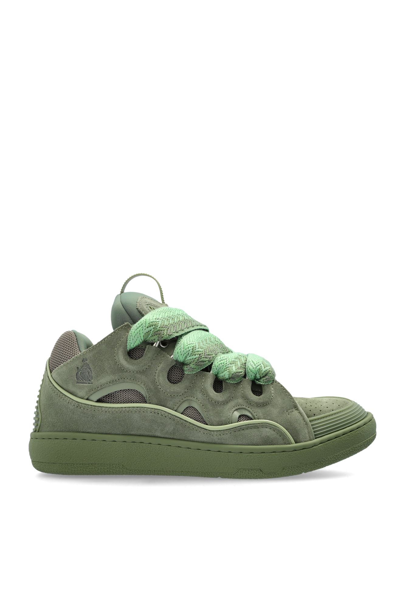 スニーカー LANVIN Woman Sneakers Green FUSKDK12MONO 414 Leather Curb Sneakers | Lanvin